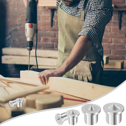 40pcs Dowel and Tenon Center Transfer Plugs Doweling Centering Pins Transfer Plugs 1/4", 5/16", 3/8" and 1/2" Set Drill Hole Tool in Case Doweling...