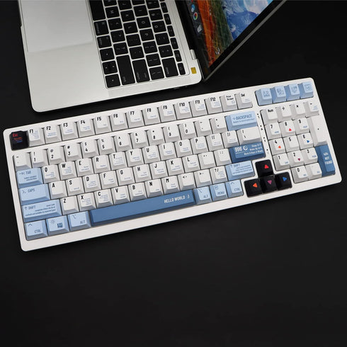 MOLGRIA Keycaps Hello World 134 Set for Mechanical Keyboard, Custom PBT Cherry Profile Key Caps with Keycap Puller for Gateron Kailh Cherry MX Swi...
