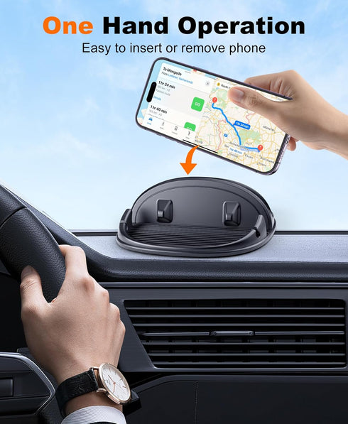 Beeasy Car Phone Holder, Dashboard Phone Holder for Car Anti-Slip Silicone Car Pad Phone Mount, Hands Free Phone Stand Compatible with iPhone, Sam...