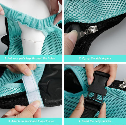 FEimaX Dog Carrier Backpack Pet Legs Out Front Cat Travel Bag, Adjustable Puppy Backpacks Carriers Hands-Free for Small Medium Dogs Cats Hiking Tr...