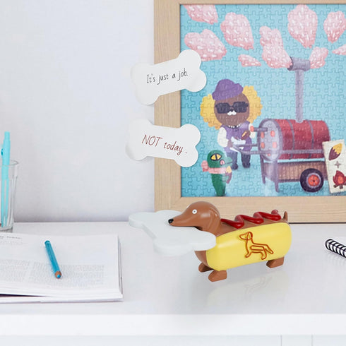 Sticky Notes Holder,Dachshund Note Dispenser,includes 60 Sheets Fun Stick Note Pad,Cute Desktop Organiser,Great Gifts for Dog Lover...