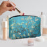 Plum Blossom Makeup Bag Vintage Cosmetic Bags for Women Pu Leather Makeup Brush Holder Zippered Travel Toiletry Bag Sunscreen Bags for Beach Water...