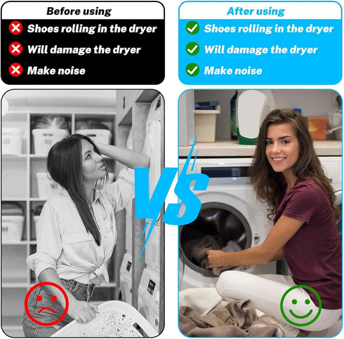 2 PCS Sneaker Wash & Dry Net Bag for Dryer, 15.7x15.7 Inch Large Laundry Net Mesh Wash Washing Bag with Zipper and Strap, Shoe Dryer Rack Inside D...