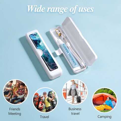 2 Pcs Toothbrush Travel Case, Convenient Colorful Pattern Travel Toothbrush Case and Travel Toothbrush Holder, Toothbrush Covers and Toothbrush Ho...