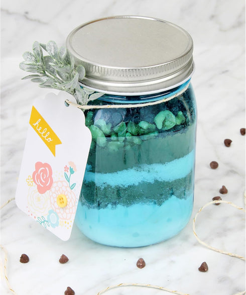 Cornucopia Brands 16oz PLASTIC Mason Jars (8-Pack, Blue w/Silver Metal Lids); PET BPA-Free Mason Jars w/One Piece Lids, 2-Cup/Pint Capacity...