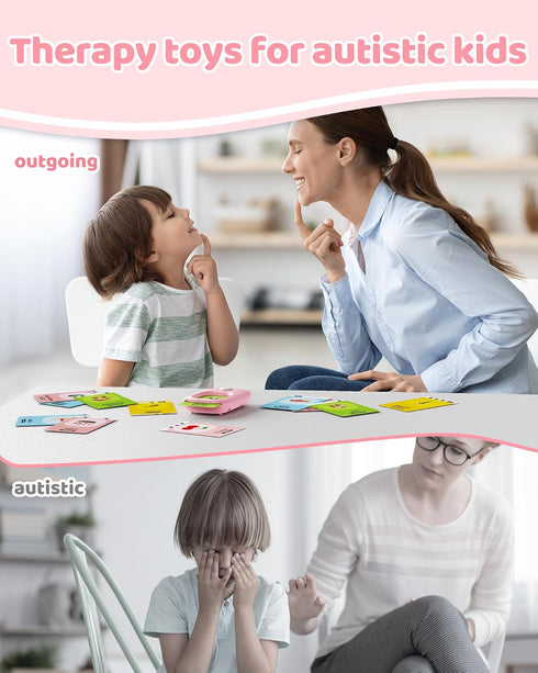 Talking Flash Cards with 448 Sight Words, Pocket Speech Therapy Toy for Toddlers, Autism Sensory Toys, Montessori Learning Educational Toys Gifts ...