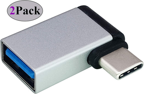 Right Angle USB C to USB 3.0 Adapter 90 Degree Type C Male to USB A 3.0 Female Converter,On The Go(OTG) for Smartphone,Laptops,Mouse Keyboards,Mor...