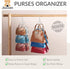 ZEDODIER Purse Hanger Organizer for Closet, 2 Pack Hanging Bag Holder, Keeping Purses Visible and in Good Condition, Metal Handbag Storage Hook Ba...