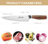 Chef Knife, Razor Sharp 8 Inch Kitchen Knife with Ebana Wood Handle High Carbon Stainless Steel Professional Cooking Chef's Knives with Gift Box...
