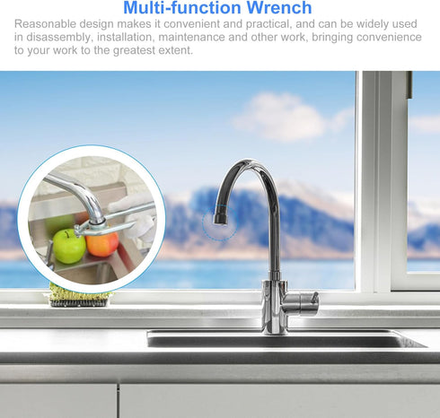 Operitacx 2pcs Wrench Sink Wrench Knurling Tool Sink Faucet Multipurpose Tool Multitools Joint Pliers Multi-function Faucet Maintenance Wrench Fau...