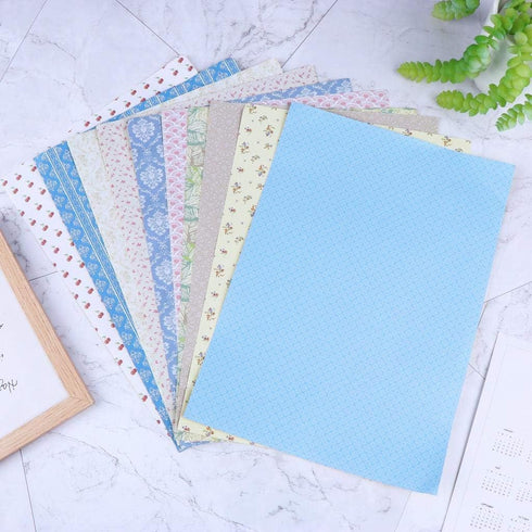 10 Sheets Dollhouse Floorboards Miniatures Dolls House Floor Paper Card Sticker Effect Paper Flooring Paper Gloss Card Sheet Mini Lovely Wall Pape...