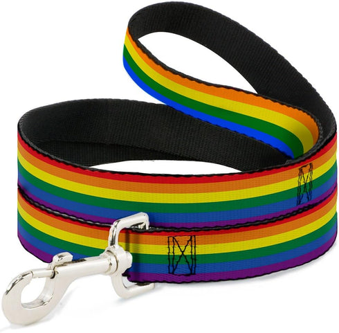 Dog Leash Flag Pride Rainbow 4 Feet Long 1.0 Inch Wide...