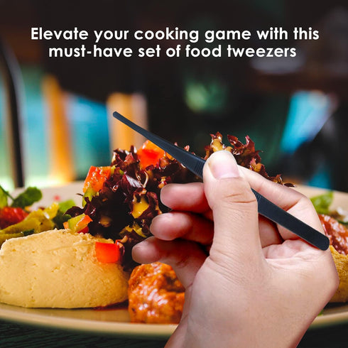 Precision Cooking Made Easy: Multipurpose Kitchen Tweezers for Culinary Perfection. Fine-Tipped Tongs for Cooking, Plating and Decorating, Seafood...