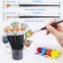 AROIC Small Paint Brushes Bulk,200 Pcs Nylon Hair Paint Brushes with Flat and Round Pointed Acrylic Paint Brushes,Craft Paint Brushes for Oil Wate...