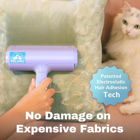 Pet Hair Remover Roller - Dog & Cat Fur Remover with Self-Cleaning Base - Efficient Animal Hair Removal Tool - Perfect for Furniture, Couch, Carpe...