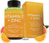 Viva Naturals Vitamin C and Zinc Supplement (250 Capsules) - 1000 mg Vitamin C with Zinc 20 mg Antioxidant Supplements for Immune Support, Plant B...