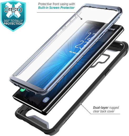 i-Blason Ares Designed for Galaxy Note 9 Case, Full-Body Rugged Clear Bumper Case with Built-in Screen Protector for Galaxy Note 9 2018 Release, B...