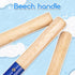 6 Piece Kids Beach Tools,Children Beach Sand Toys, Made of Metal with Sturdy Wooden Handle,Safe Beach Gardening Set,Spoon, Fork, Trowel, Rake & Sh...