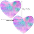 Mudder 2 Pieces Heart Shaped Rug Faux Room Fluffy Carpet Heart Shaped Door Mat for Room Bedroom, 12 x 16 Inch(Pink, Purple, Green)...