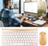 Wireless Keyboard and Mouse Combo, Compact Wireless Keyboard and Mouse Set, Ultra Thin Waterproof Keyboard Power Saving USB Mouse Set, for Compute...