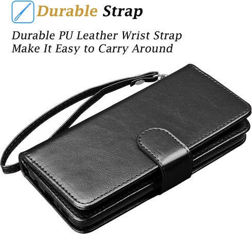 Galaxy A21 Case, for Samsung Galaxy A21 Wallet Case, Takfox PU Leather w 9 ID Credit Card Holder Slots Folio Flip Magnetic Detachable Hard Cover C...