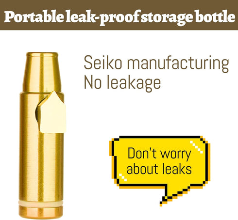 5PCS Metal Leak-proof Bottle, Travel Mini Bottle Dispenser, Portable Metal Jar Spice Dispenser, Airtight Storage Bottle, Suitable for Outdoor Camp...