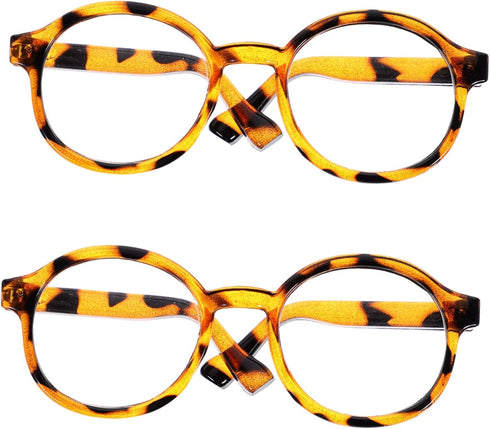 Toyvian 2pcs Doll Glasses Clear Glasses for Kids DIY Doll Supplies Kids Round Glasses Retro Glasses Decorative...