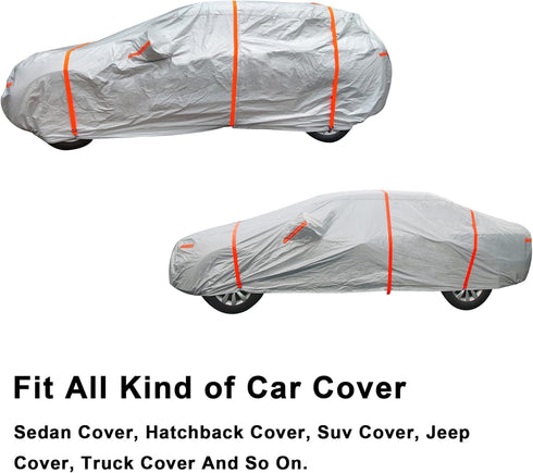 Car Cover Straps Wind Protector,3Pcs Elastic Adjustable Rope Protect Your Car Cover from Blowing Off in High Winds, Universal Fit...
