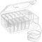 16 Pack Small Plastic Beads Storage Containers Box, Clear Bead Organizer Case with Snap-Tight Closure Hinged Lid for Storage Small Items, Beads, C...