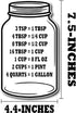 Kitchen Conversion Chart on Jar Magnet Standard Conversion Chart Décor Cooking Measurements for Food Measuring Easy to Read Recipe Baking Tools Ac...