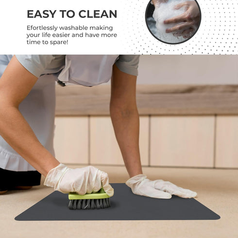 Super Absorbent Dish Drying Mat – Coffee Mat for Countertops – Non-Slip Drying Mat for Kitchen Counter – Easy to Clean Water Absorbent Mat (CLASSI...