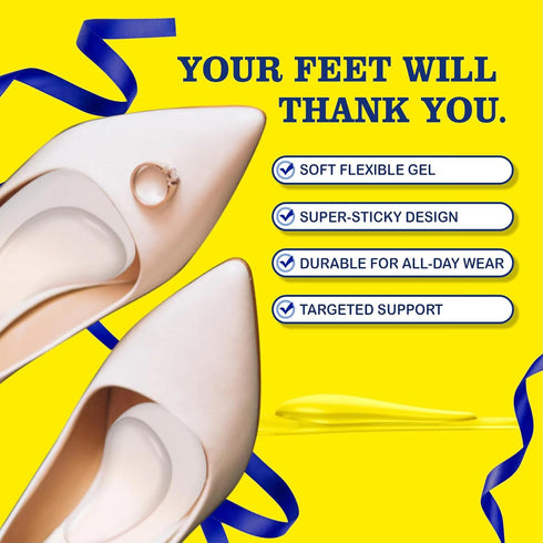 Arch Support,Soft Gel Insole Pads,High Heel Inserts,Reusable Arch Cushions Best for Flat Feet and Plantar Fasciitis,High Arch Pain Relief,for All ...