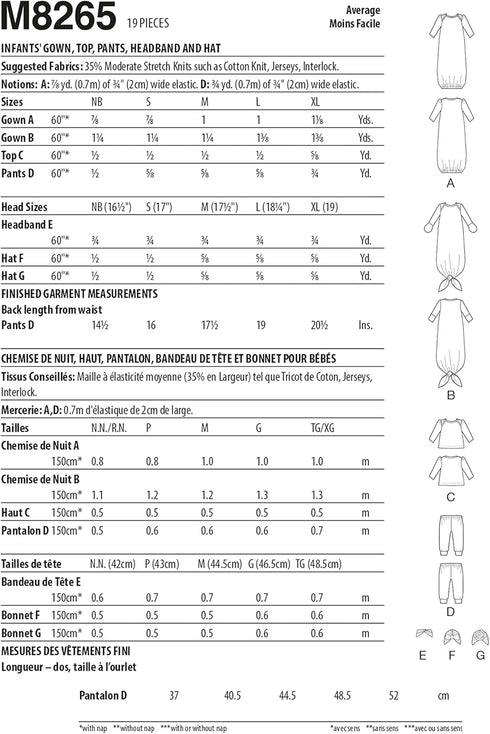 McCall's Baby Sportswear Sewing Pattern Kit, Multicolor...