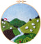 Feltsky Needle Felting Kit Landscape Framed in Embroidery Hoop 8" Craft for Mom Full Kit (Spring)...
