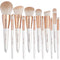 Makeup Brushes Set, EVRCHGIEA 12pcs Premium Eye Shadow, Eyebrows, Eyeliner, Concealer, Lip Liner?Foundation Makeup Brush White Travel Makeup Set,C...
