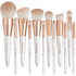 Makeup Brushes Set, EVRCHGIEA 12pcs Premium Eye Shadow, Eyebrows, Eyeliner, Concealer, Lip Liner?Foundation Makeup Brush White Travel Makeup Set,C...