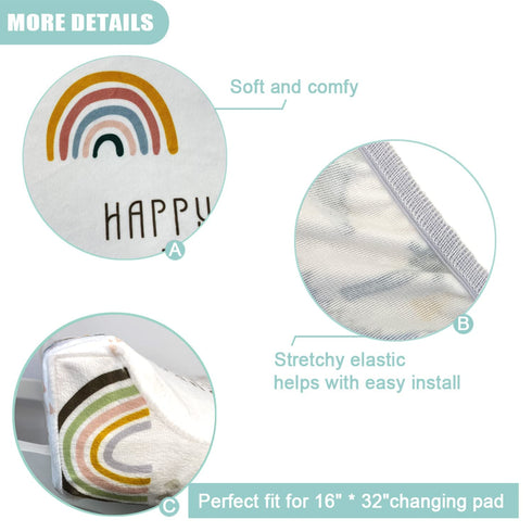 iEvolve Changing Pad Cover Ultra Soft Minky Dots Changing Table Cover Breathable Changing Table Sheet Diaper Changing Pad Cover for Baby Boys Girl...