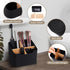 Toothbrush Holders for Bathrooms,Electric Toothbrush and Toothpaste Holder with Bamboo Divider for Bathroom Countertop Organizer,Toothbrush Caddy ...