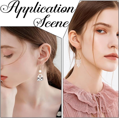 SUNNYCLUE 1 Box 150Pcs Real 18K Gold Plated Earring Hooks French Earring Hooks Bulk Fish Hook Earwires with Coil Ball Ear Wire Earrings Finding fo...