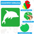 36pcs Drawing Stencils for Kids 8 Inch Sidewalk Chalk Stencils Painting Large Washable Reusable Learning Themed Primary Shape Template for Kids To...