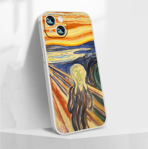 Case for iphone 14 Plus, The Scream by Edvard Munch Abstract Art Phone Case for Men Women, Soft Tpu Full Body Protection Shockproof Protection Pho...