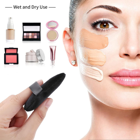 Sibba 6 Pieces Sponge Loose Powder Puff Foundation Concealer Face Makeup Make Up Triangle Sponges Velour Beauty Setting Artist Grip Liner Body Ski...