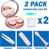 2 Pack Contact Lens Case, Contact Case Travel with Cleaner Washer, Tweezers, Remover Tool Contact Solution Bottle (Rose Gold)...