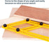 POWERTEC Multi Angle Measuring Ruler for Woodworking, Crafting, Construction, Flooring & Tile Cutting, ABS Plastic Angle Finder, Template & Layout...