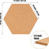 Hexagon Cork Board Tiles Bulletin Board, 1/2" Thick Small Cork Boards for Walls, Self-Adhesive Cork Tiles for Home Office Decor, School Message Bo...