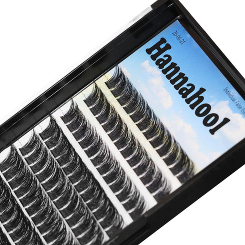 120pcs D Curl Individual Wide Stem Cluster DIY Eye Lashes Extensions Mixed 10-12-14-16mm/14-16-18mm/12-14-16mm Makeup Dramatic Volume Lashes (Lash...