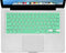 XSKN Hebrew Israel Language Mint Green Color Silicone Keyboard Skin Cover for 2015 and Ealier Released MacBook Air 13, Pro 13 15 17 inch, US Layou...