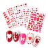 Valentine's Day Nail Stickers Decals Cute Heart Nail Art Decals 3D Self-Adhesive Nail Stickers Heart Strawberry Bow Flower Nail Designs Nail Decal...