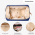 Angelina's Palace Vegan Leather Waterproof Travel Cosmetic Bag Toiletry Organizer Makeup Pouches(dark chambray)......