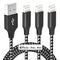iPhone Charger Fast Charging Cord 3 Pack 10 FT Apple MFi Certified Lightning Cable Nylon Braided iPhone Charger Cord Compatible with iPhone 13 12 ...